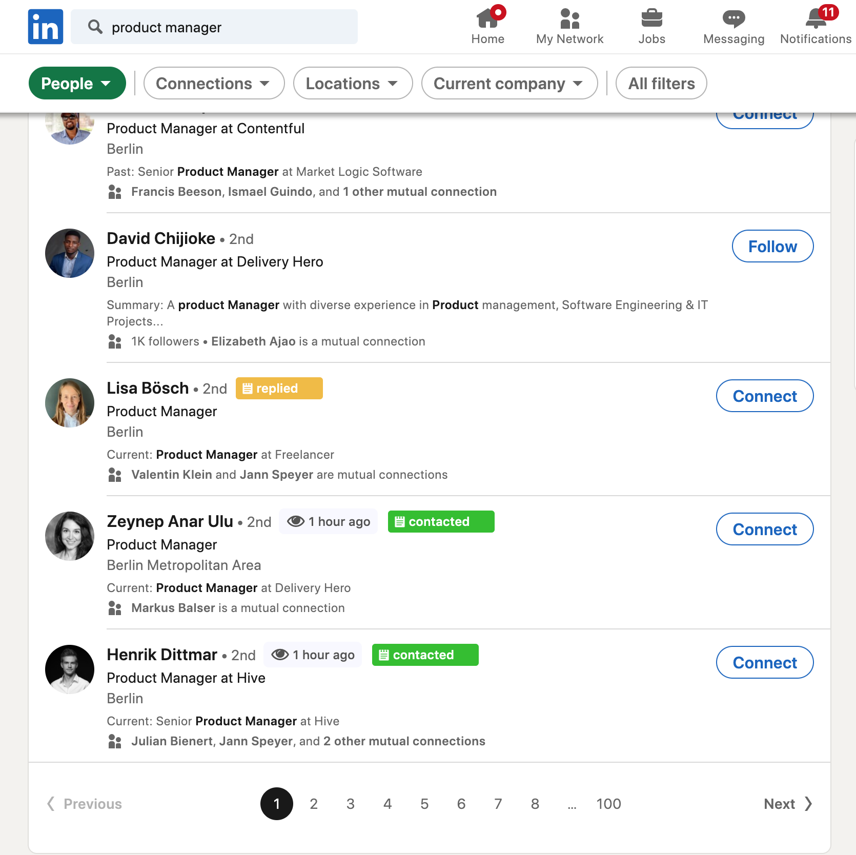 View candidates in Search